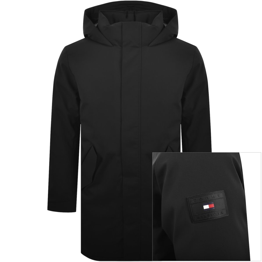 Image number 1 for Tommy Hilfiger Tech Hooded Parka Black