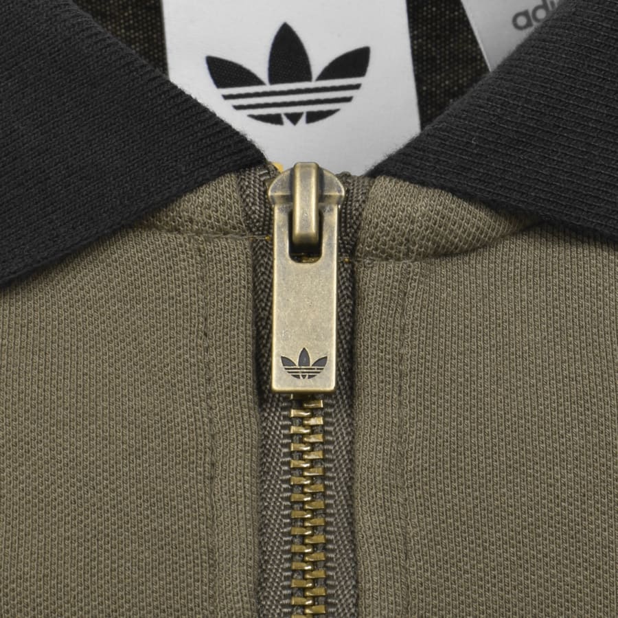 Image number 4 for adidas Originals Jersey Polo T Shirt Khaki