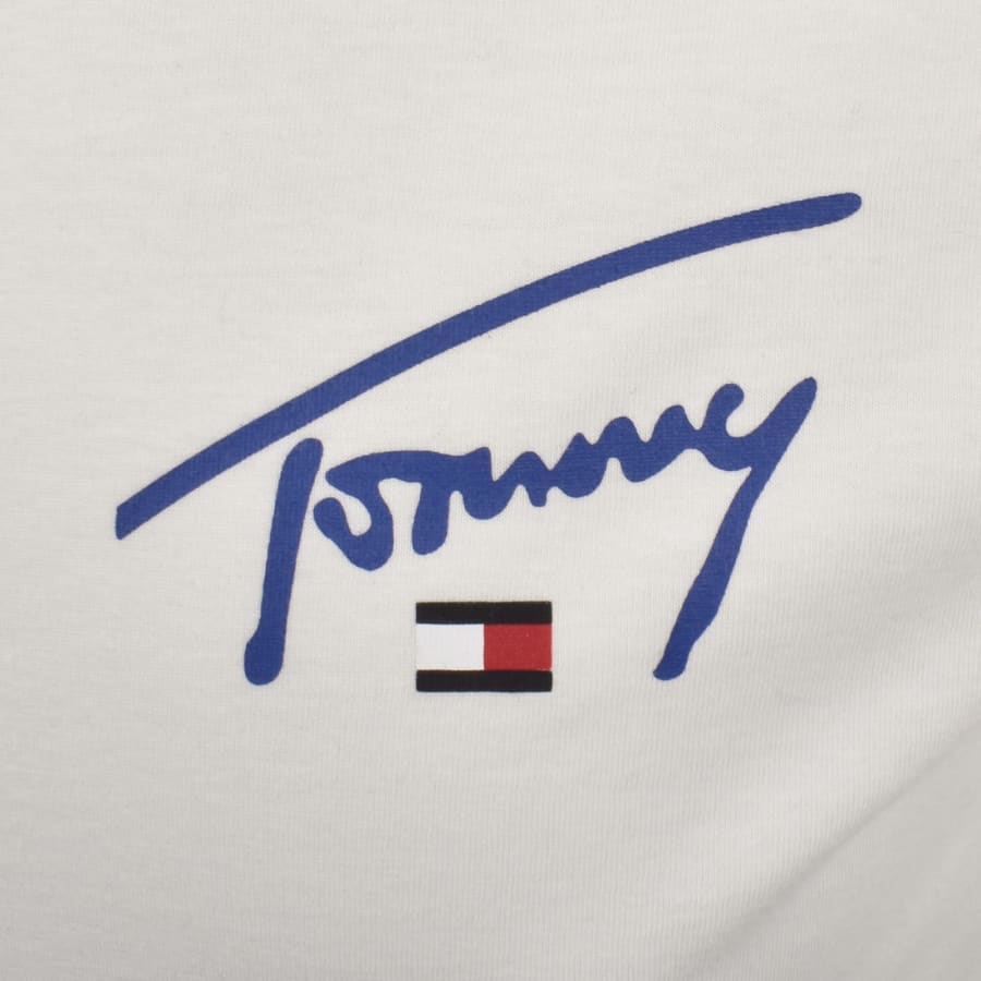Image number 3 for Tommy Jeans Signature T Shirt Ecru