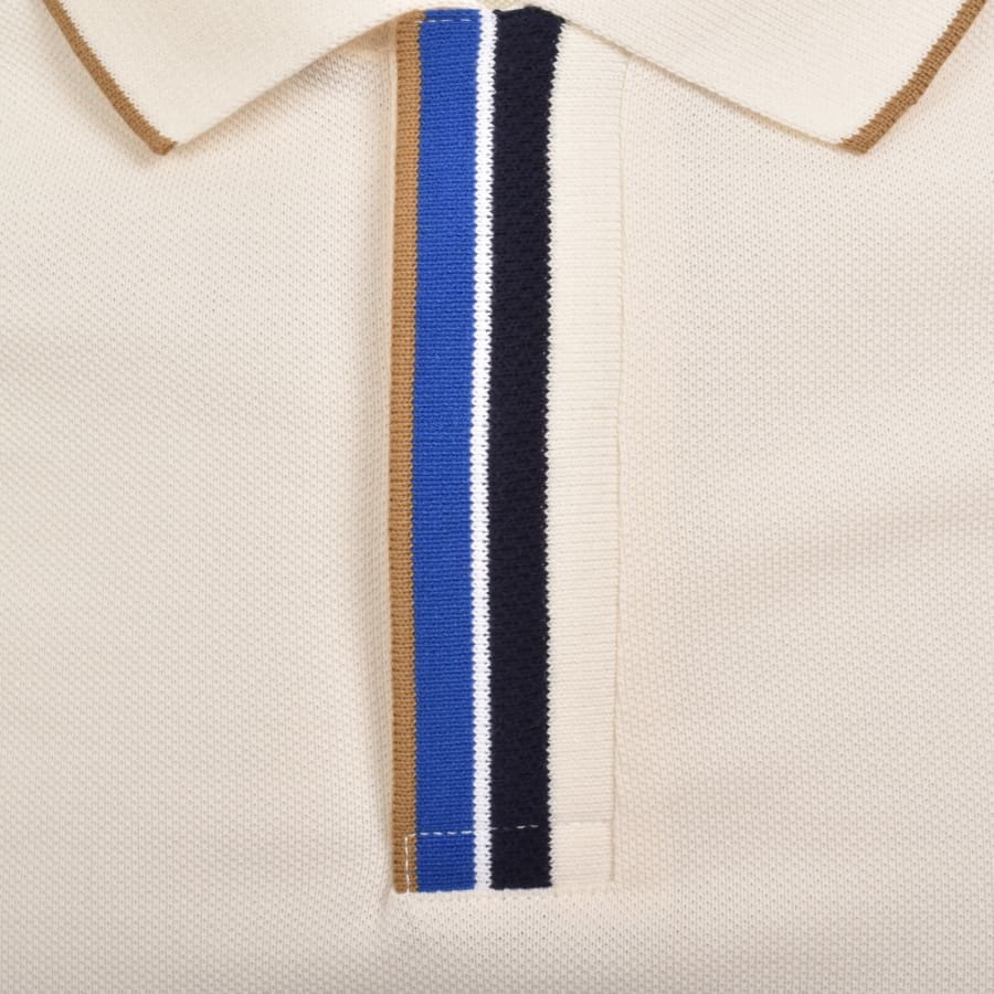 Image number 4 for Tommy Hilfiger Pique Placket Detail Polo Beige