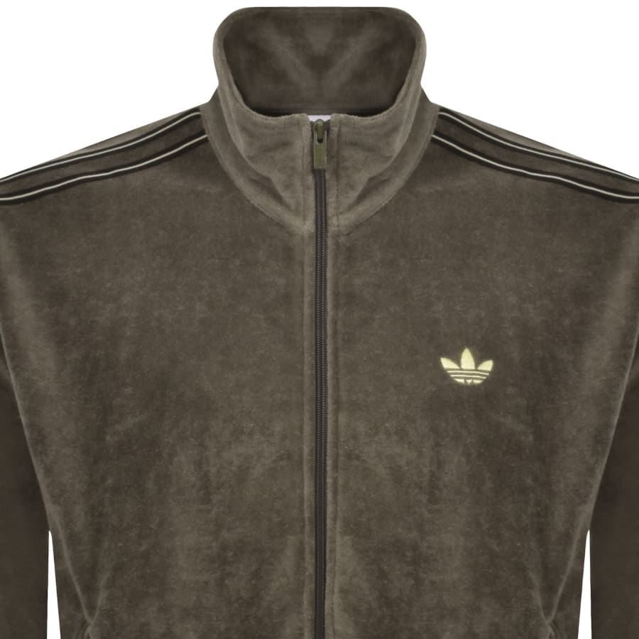 Image number 2 for adidas Originals Firebird Velour Track Top Grey