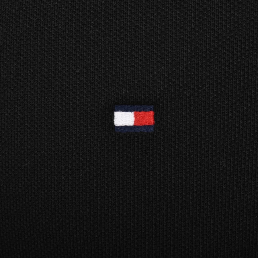 Image number 3 for Tommy Hilfiger Pique Placket Detail Polo Black