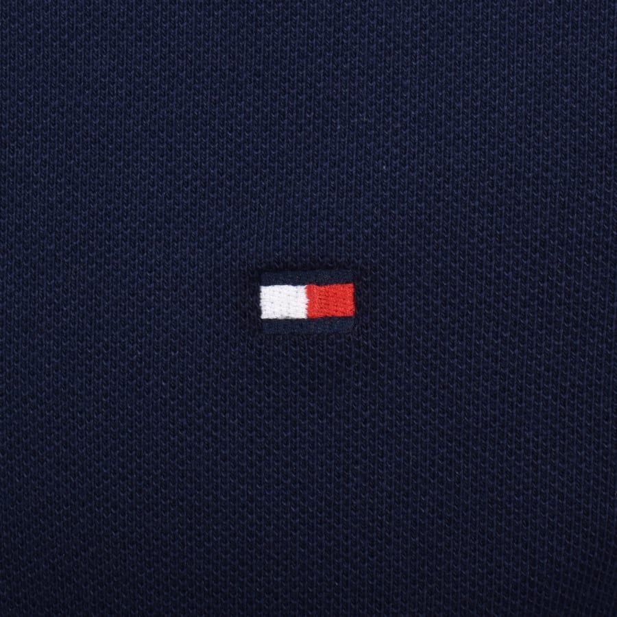 Image number 3 for Tommy Hilfiger Pique Placket Detail Polo Navy