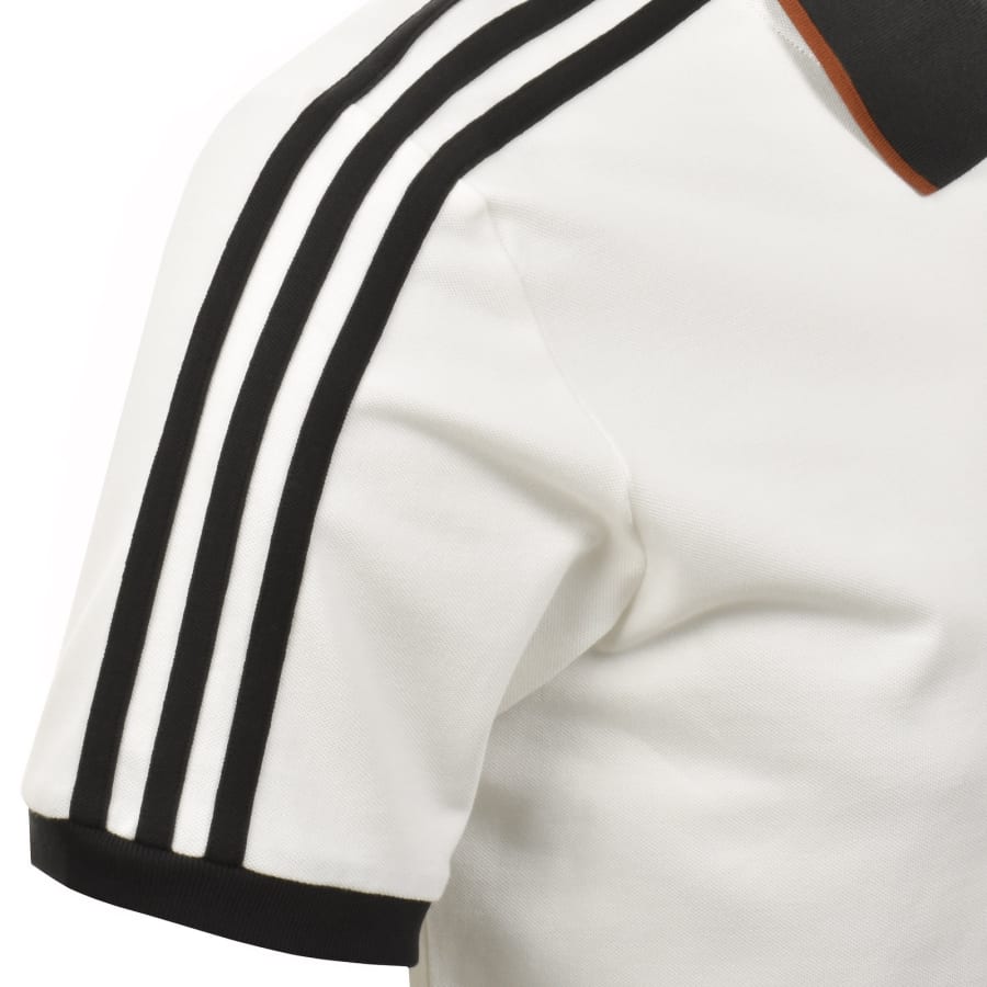 Image number 5 for adidas Originals Three Stripes Polo T Shirt White