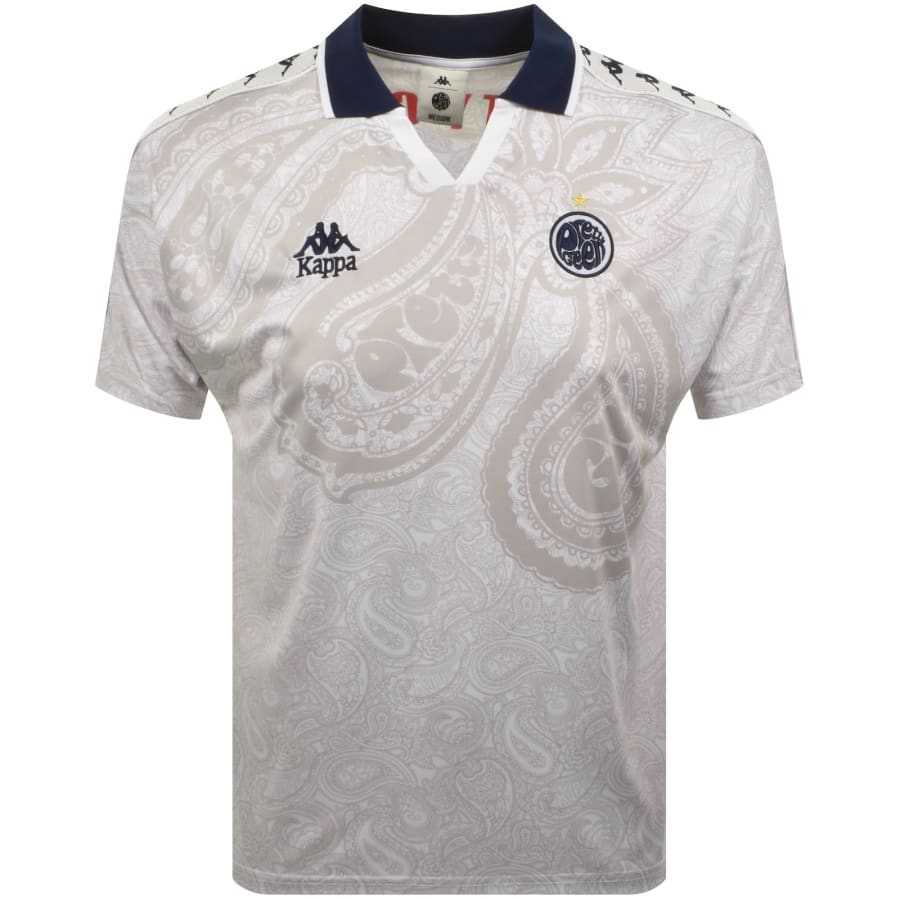Image number 2 for Pretty Green X Kappa Football Polo T Shirt White