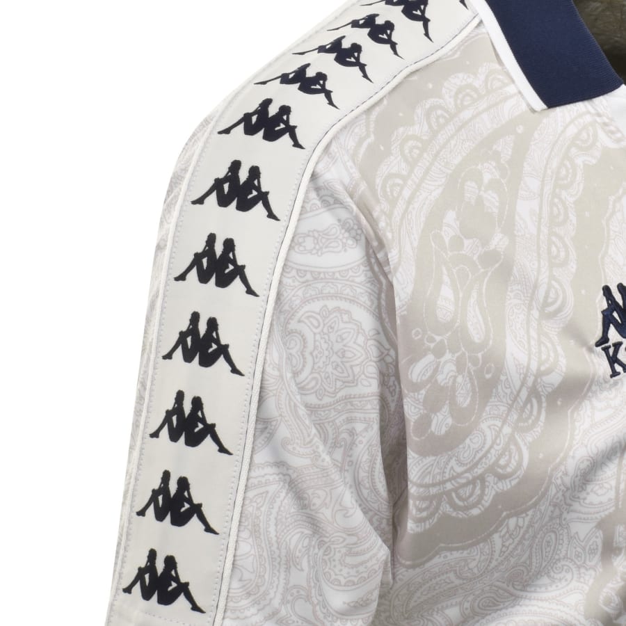 Image number 4 for Pretty Green X Kappa Football Polo T Shirt White