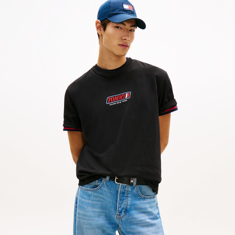Image number 5 for Tommy Jeans 90s Vintage T Shirt Black