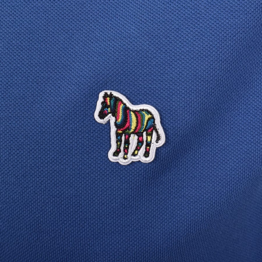 Image number 3 for Paul Smith Tipped Polo T Shirt Blue