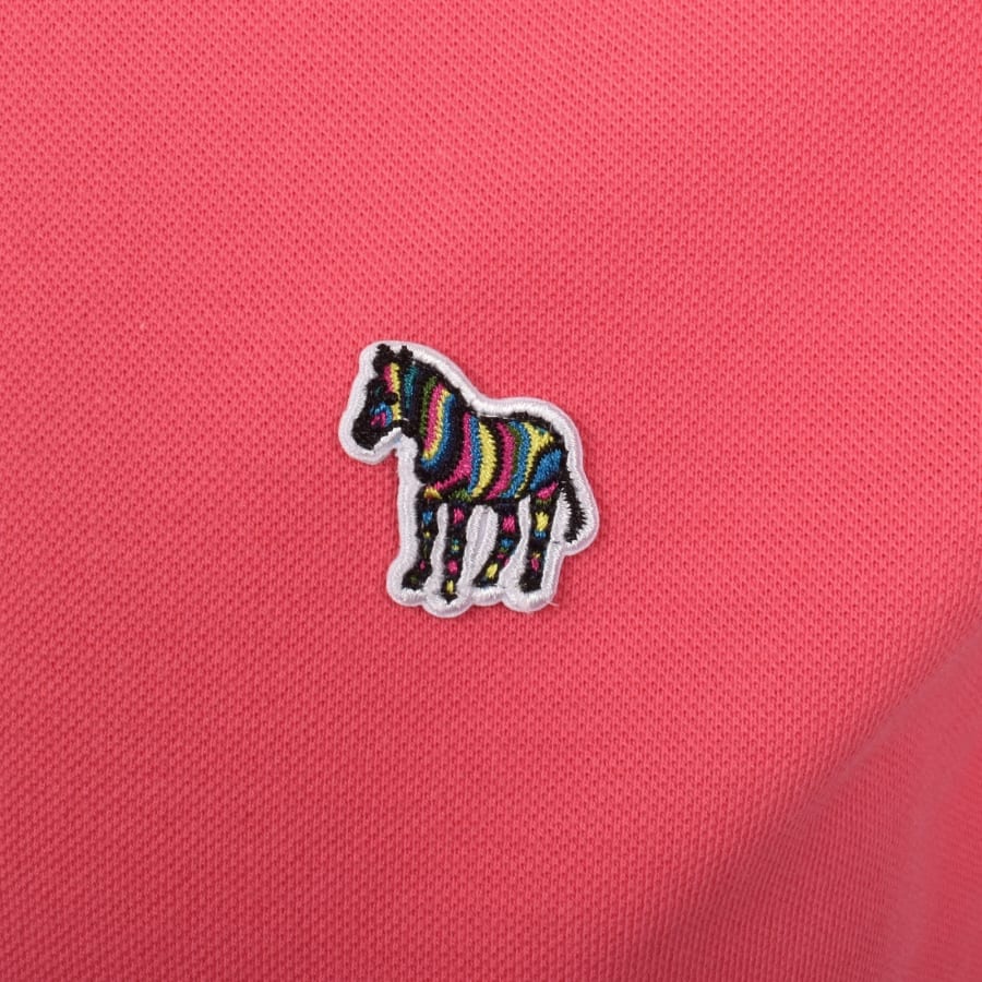 Image number 3 for Paul Smith Tipped Polo T Shirt Hot Pink