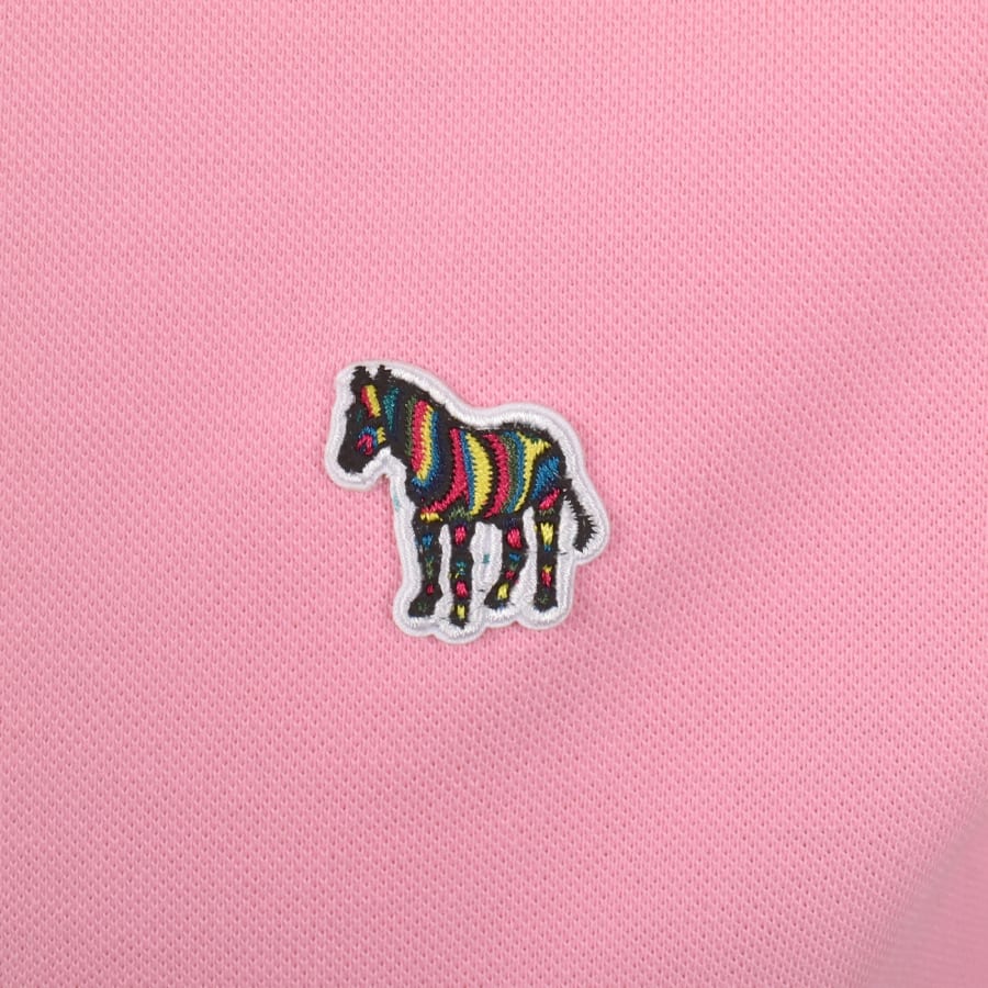 Image number 3 for Paul Smith Tipped Polo T Shirt Pink