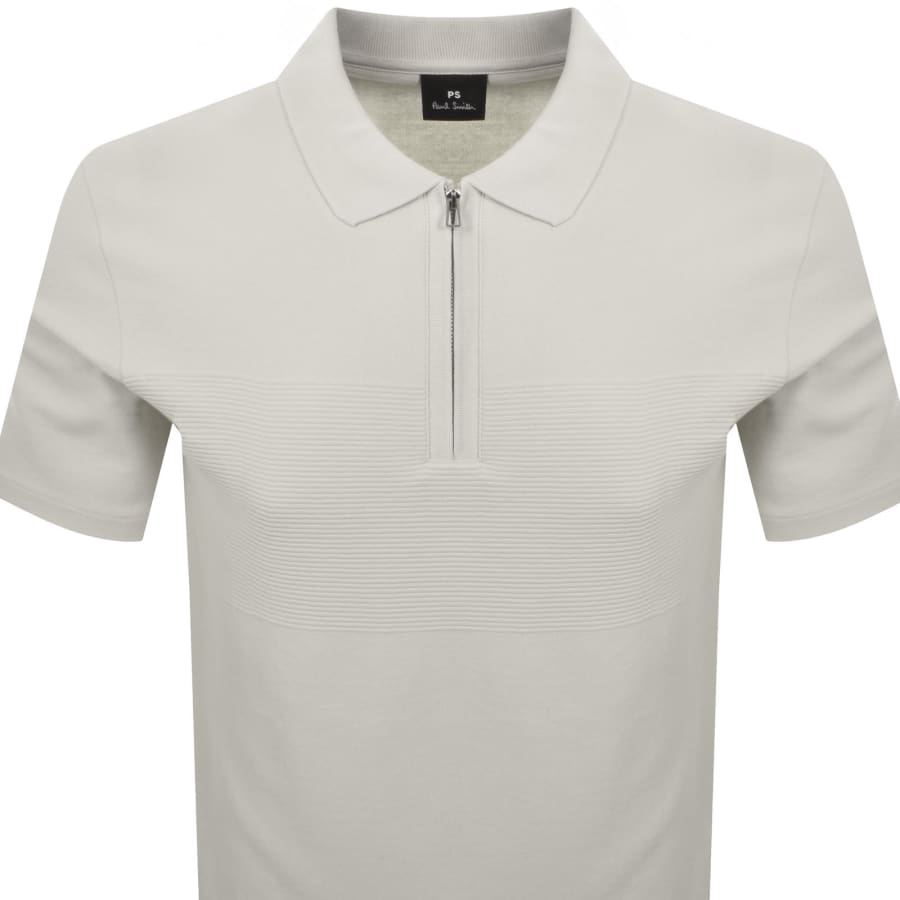 Image number 2 for Paul Smith Regular Fit Zip Polo Beige