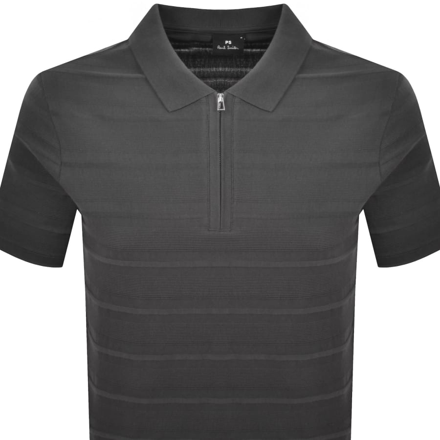 Image number 2 for Paul Smith Regular Fit Zip Polo Grey