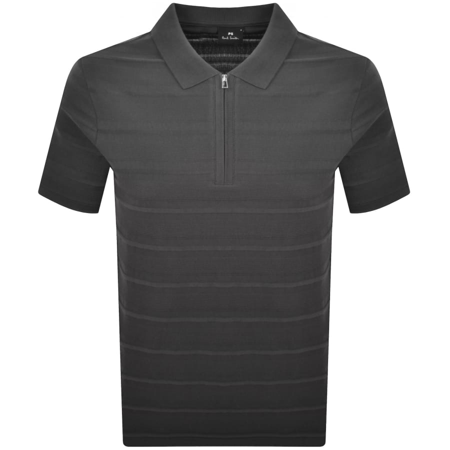 Image number 1 for Paul Smith Regular Fit Zip Polo Grey