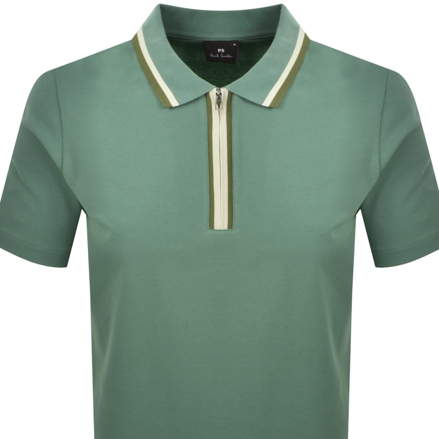 Image number 2 for Paul Smith Tipped Polo T Shirt Green