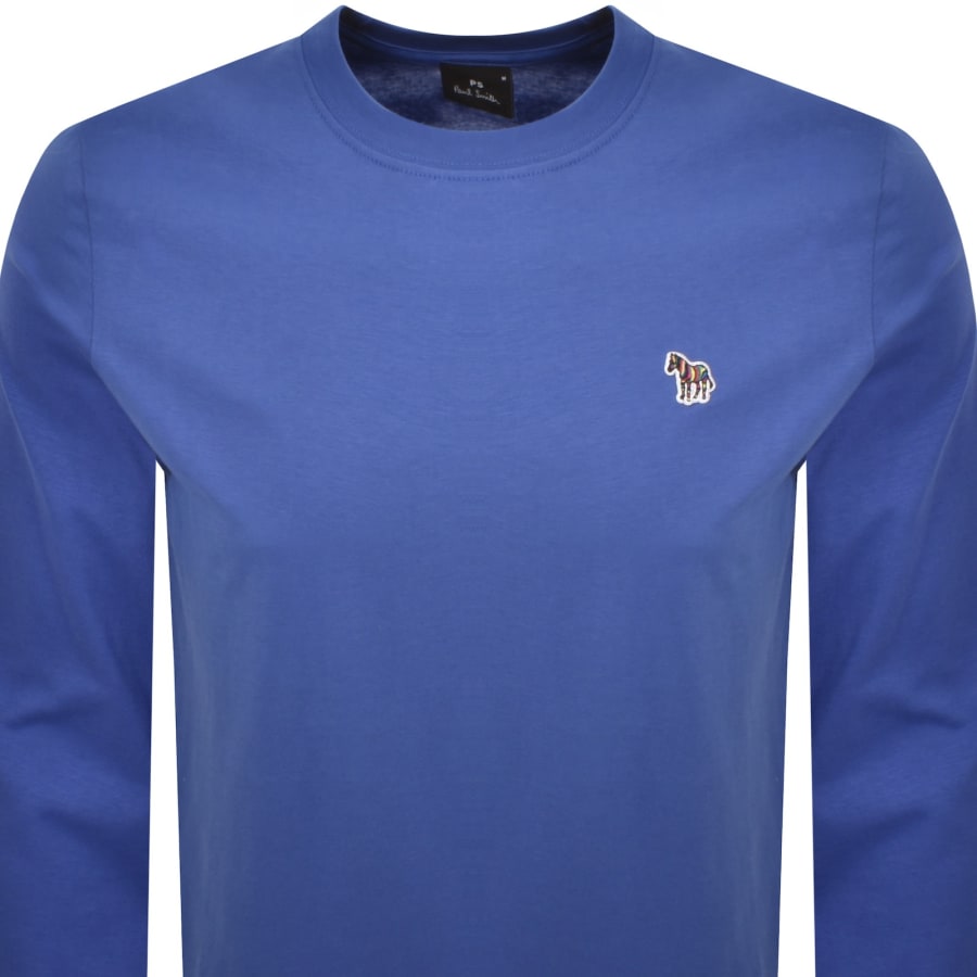 Image number 2 for Paul Smith Long Sleeve Zebra T Shirt Blue