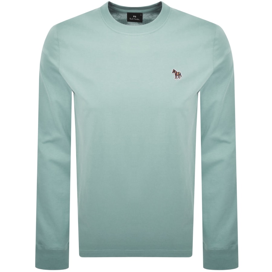 Image number 1 for Paul Smith Long Sleeve Zebra T Shirt Light Blue