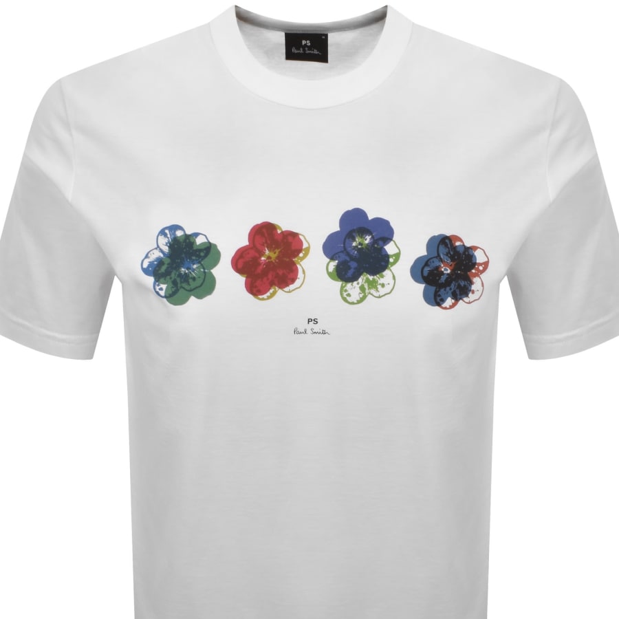 Image number 2 for Paul Smith Regular Fit Graphic T Shirt White