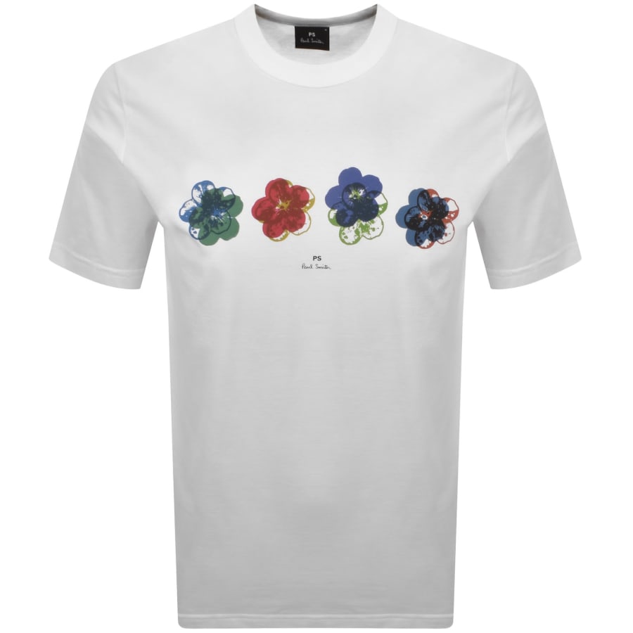 Image number 1 for Paul Smith Regular Fit Graphic T Shirt White