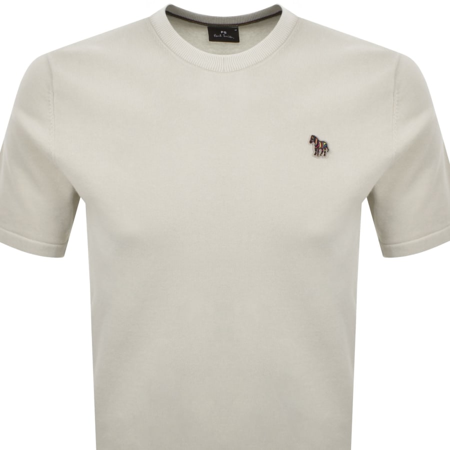 Image number 2 for Paul Smith Short Sleeve Knit Jumper Beige