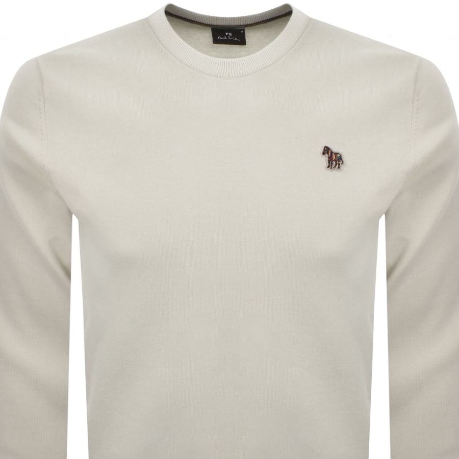 Image number 2 for Paul Smith Crew Neck Knit Jumper Beige
