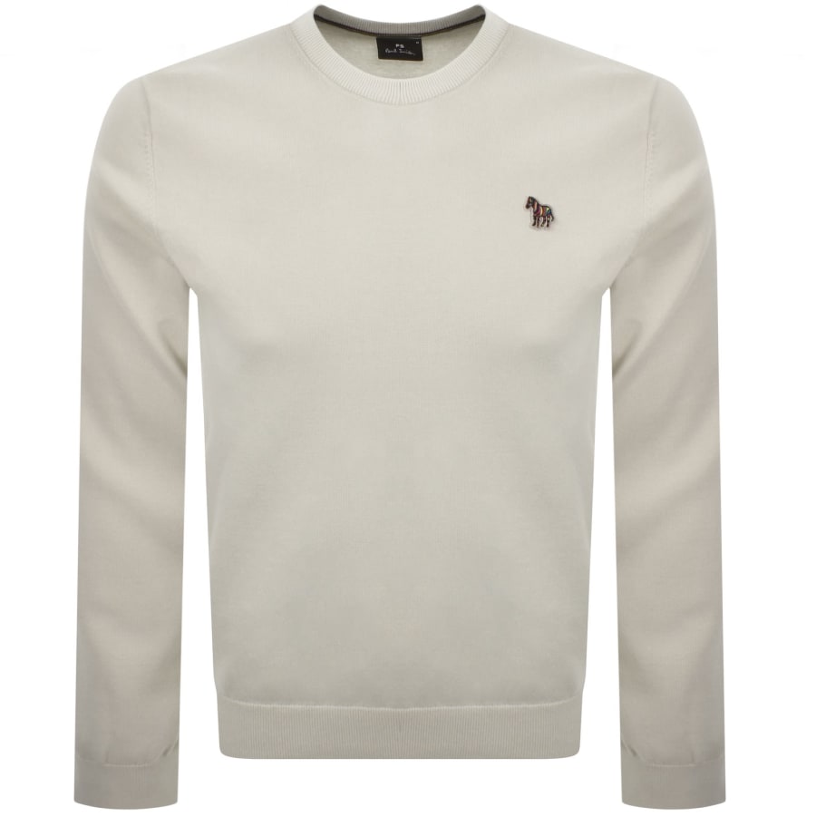 Image number 1 for Paul Smith Crew Neck Knit Jumper Beige