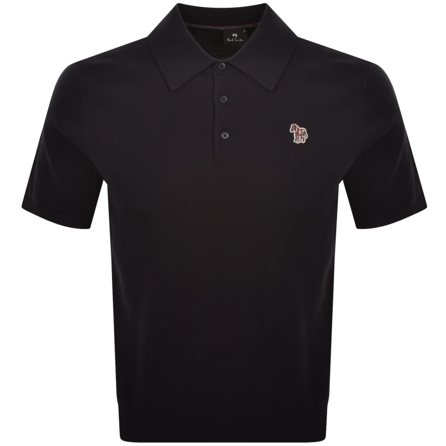 Image number 1 for Paul Smith Knit Polo T Shirt Navy