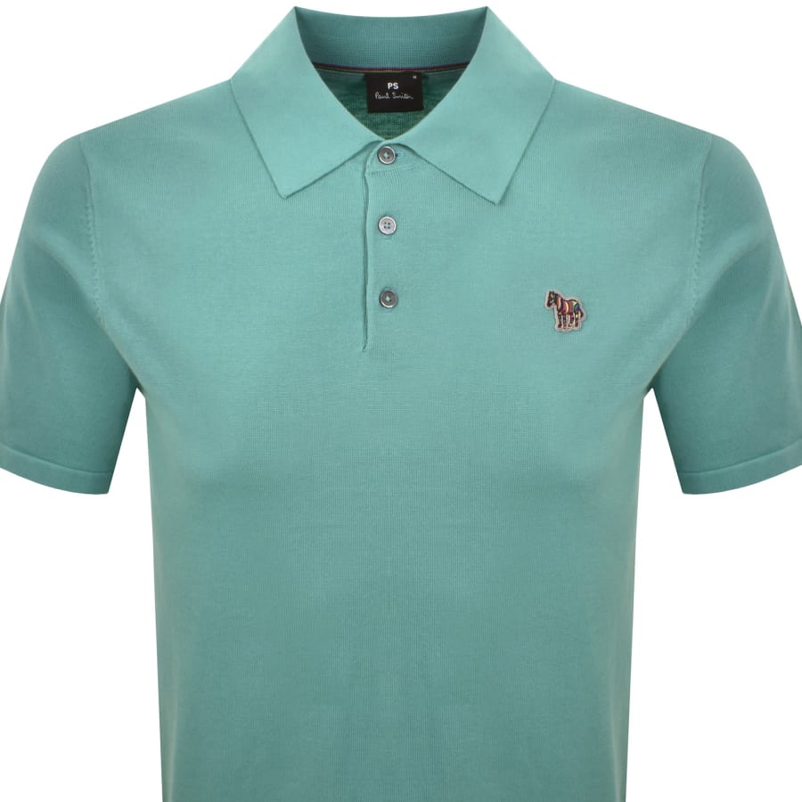 Image number 2 for Paul Smith Knit Polo T Shirt Blue