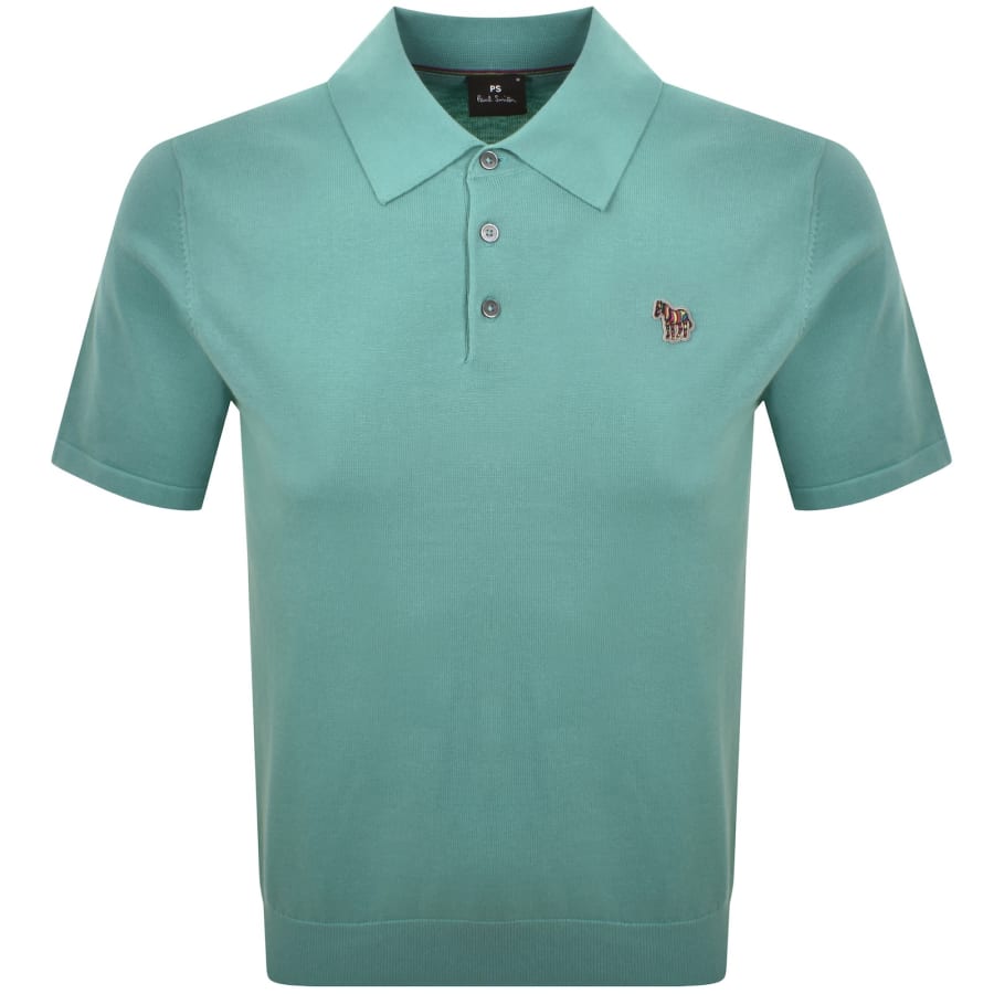 Image number 1 for Paul Smith Knit Polo T Shirt Blue