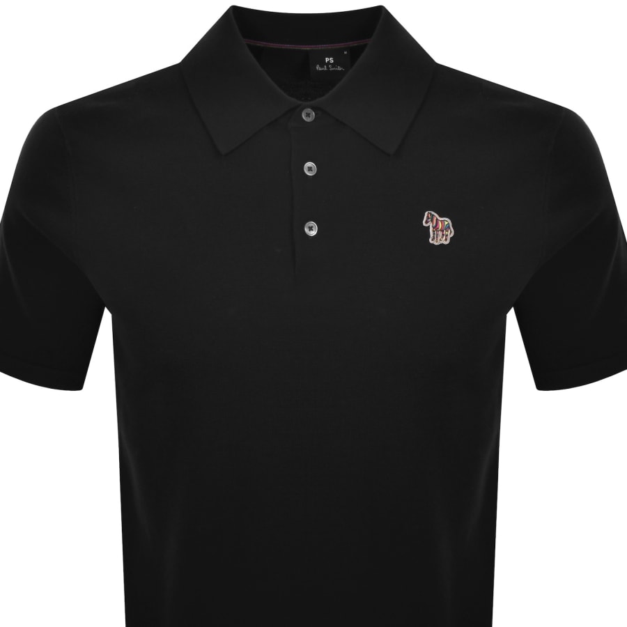 Image number 2 for Paul Smith Knit Polo T Shirt Black