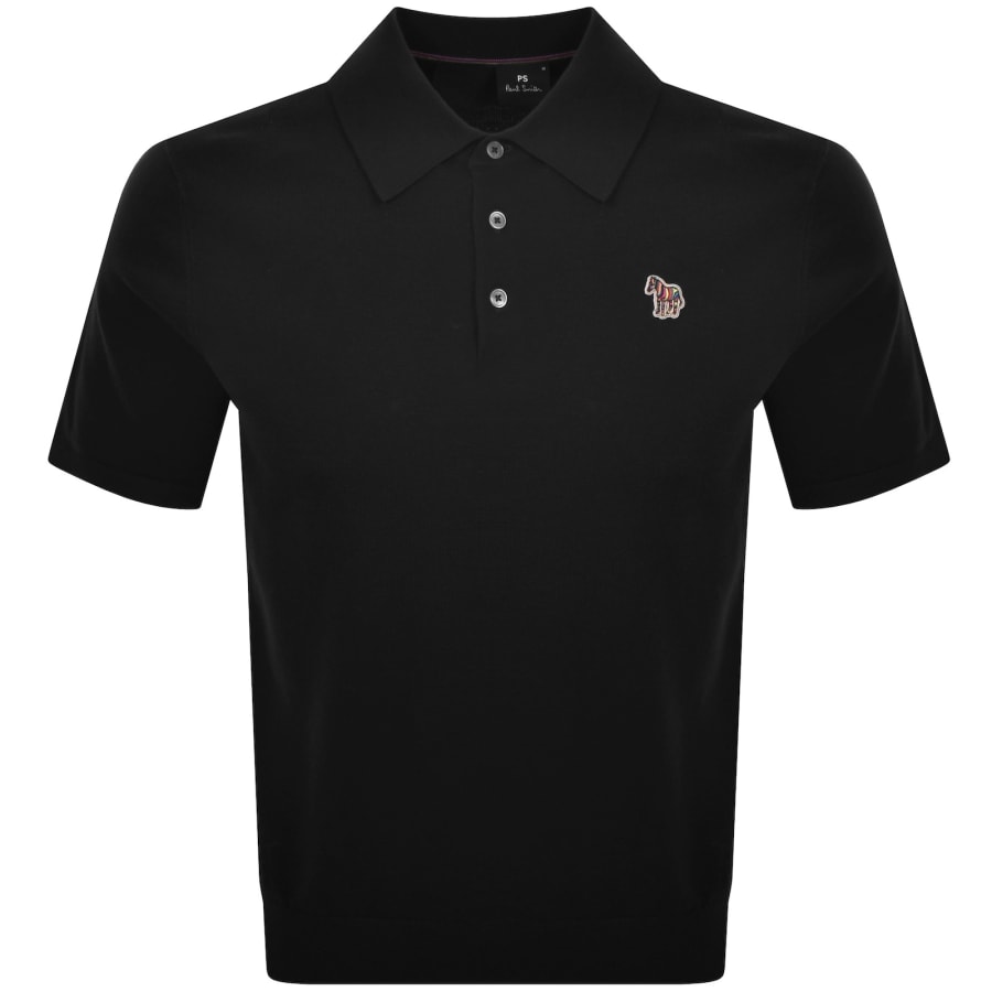 Image number 1 for Paul Smith Knit Polo T Shirt Black