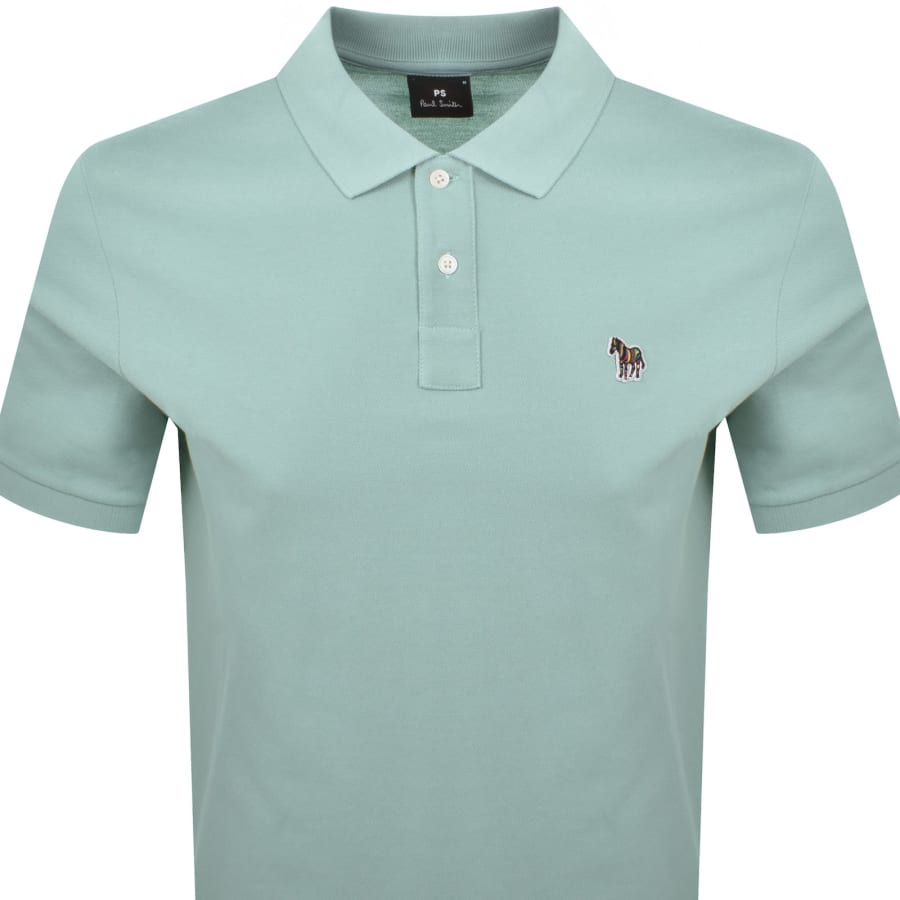 Image number 2 for Paul Smith Zebra Polo T Shirt Light Green