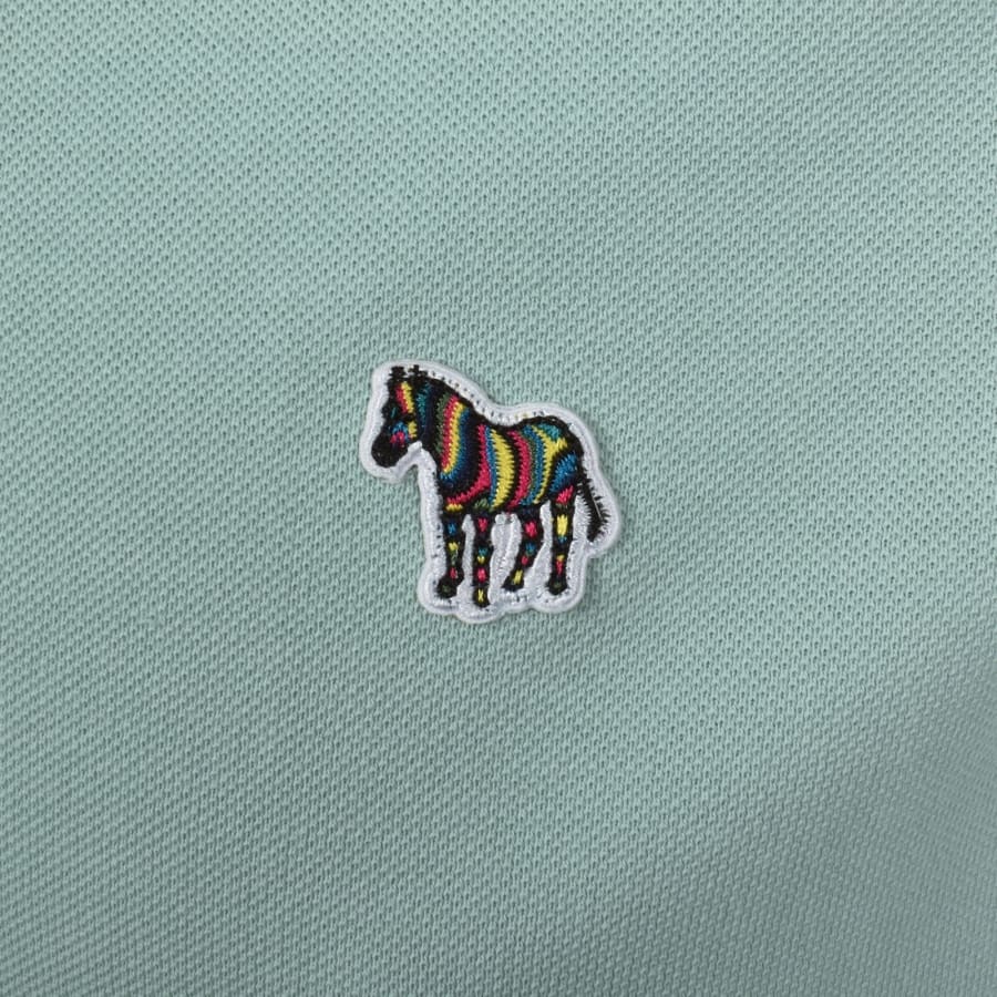 Image number 3 for Paul Smith Zebra Polo T Shirt Light Green