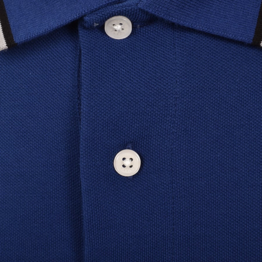 Image number 4 for Armani Exchange Tipped Polo T Shirt Blue