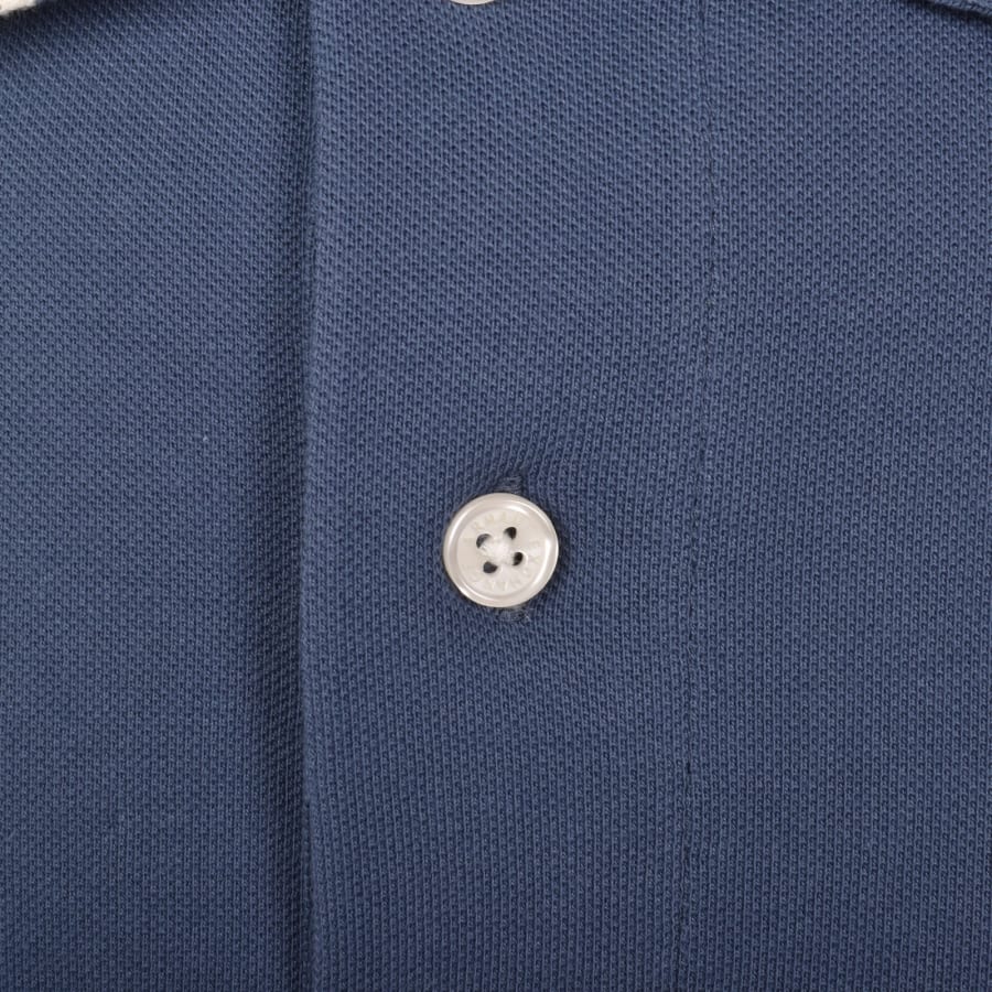 Image number 4 for Armani Exchange Tipped Polo T Shirt Blue