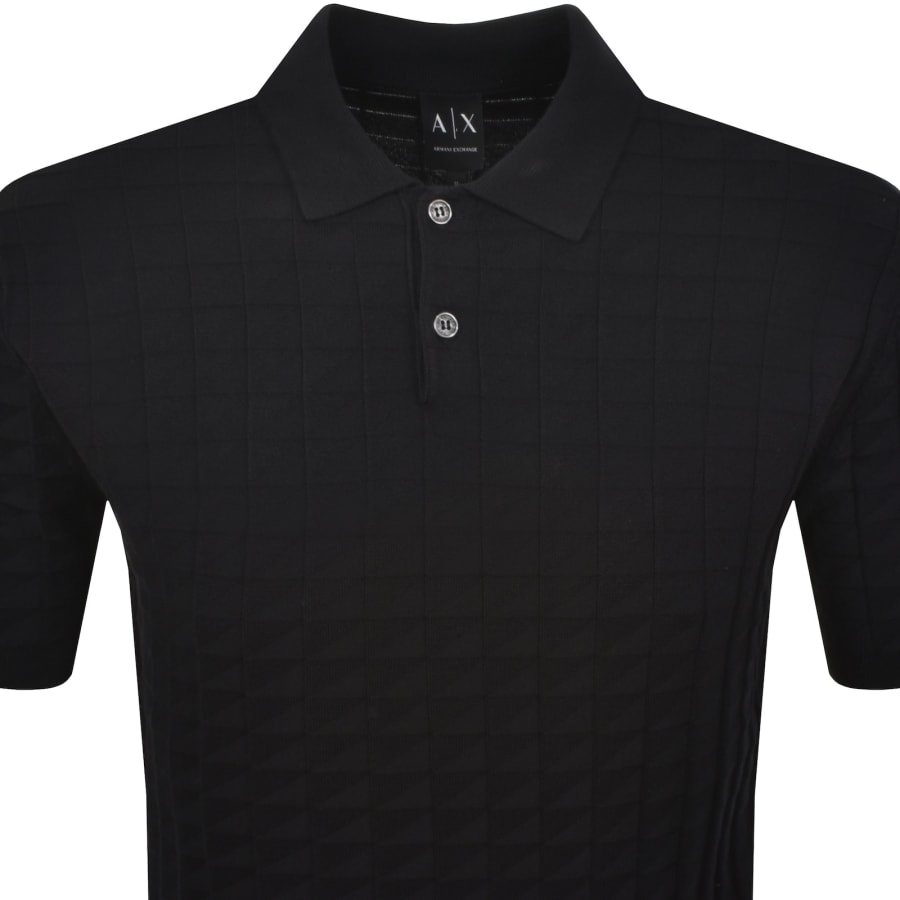 Image number 2 for Armani Exchange Knit Polo Jumper Navy
