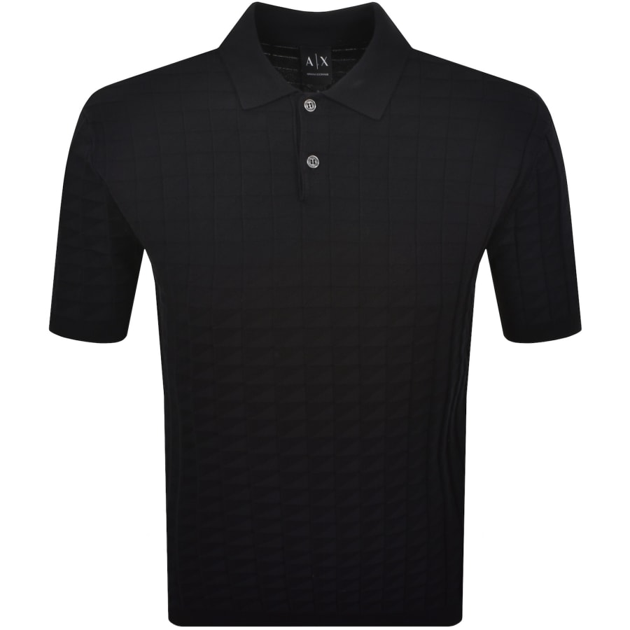 Image number 1 for Armani Exchange Knit Polo Jumper Navy