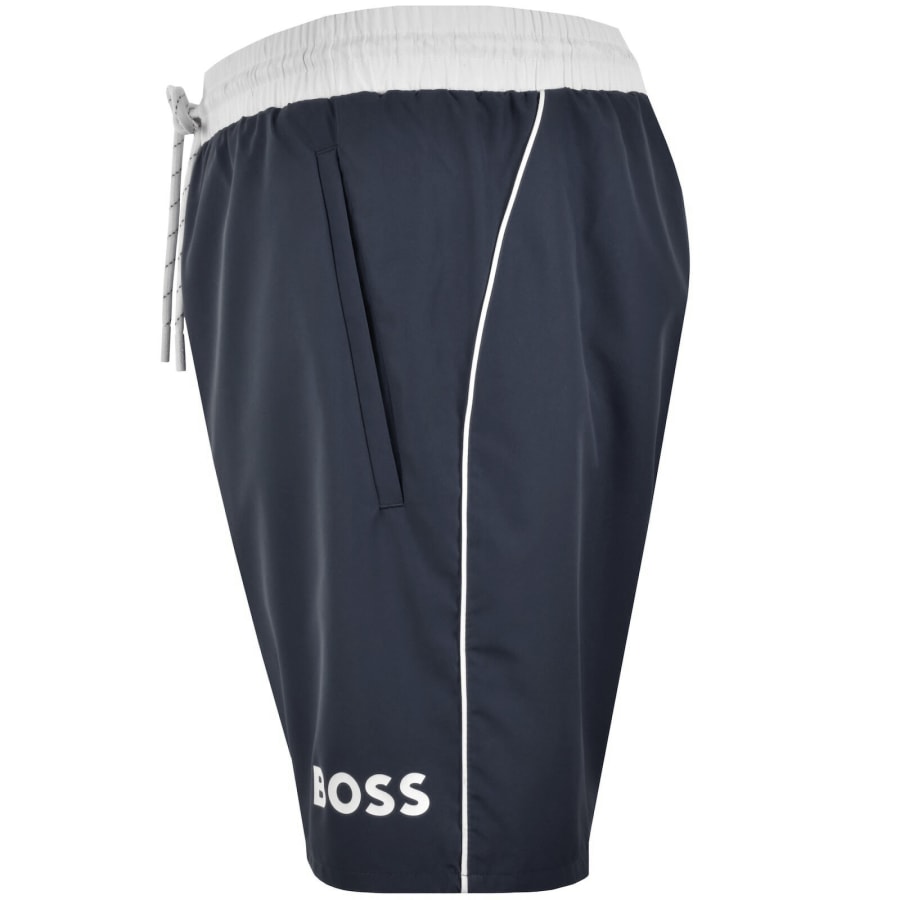 Image number 3 for BOSS Starfish Swim Shorts Navy