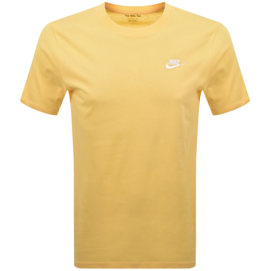 Image number 1 for Nike Crew Neck Club T Shirt Yellow