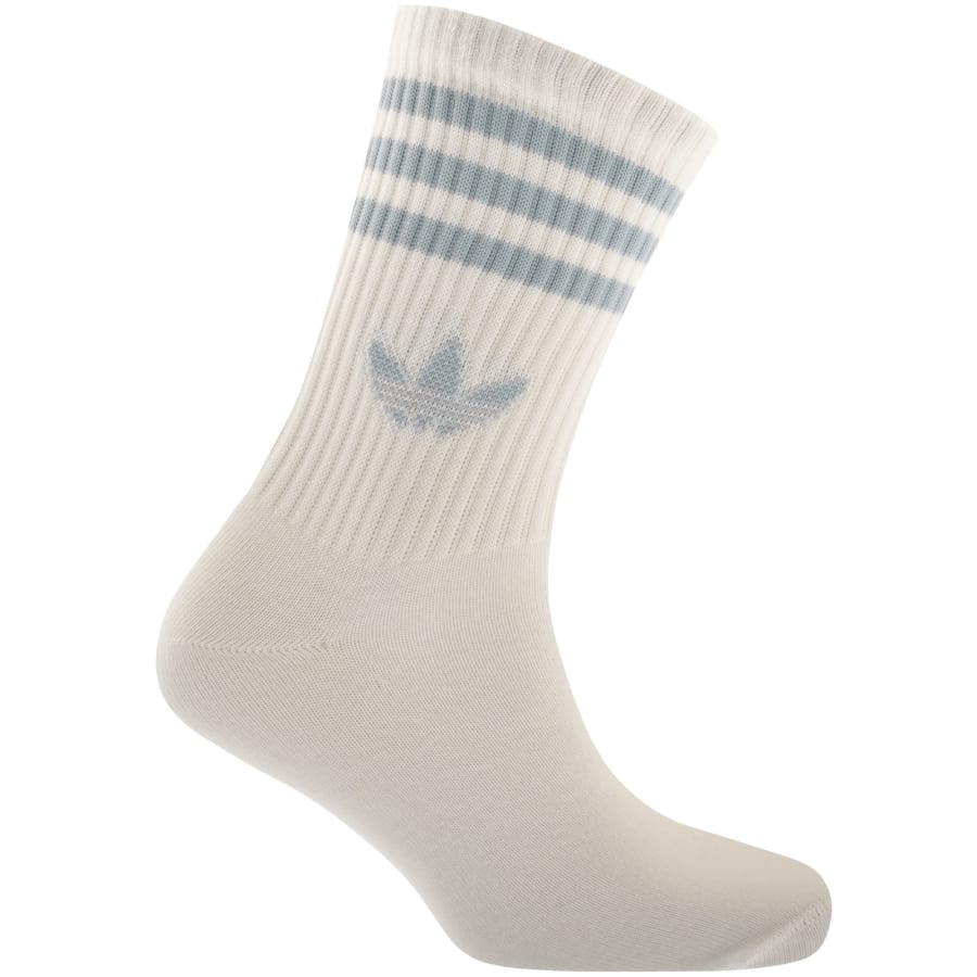 Image number 2 for adidas 3 Pack Stripes Crew Socks