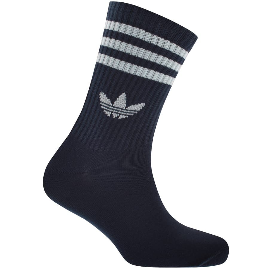 Image number 3 for adidas 3 Pack Stripes Crew Socks