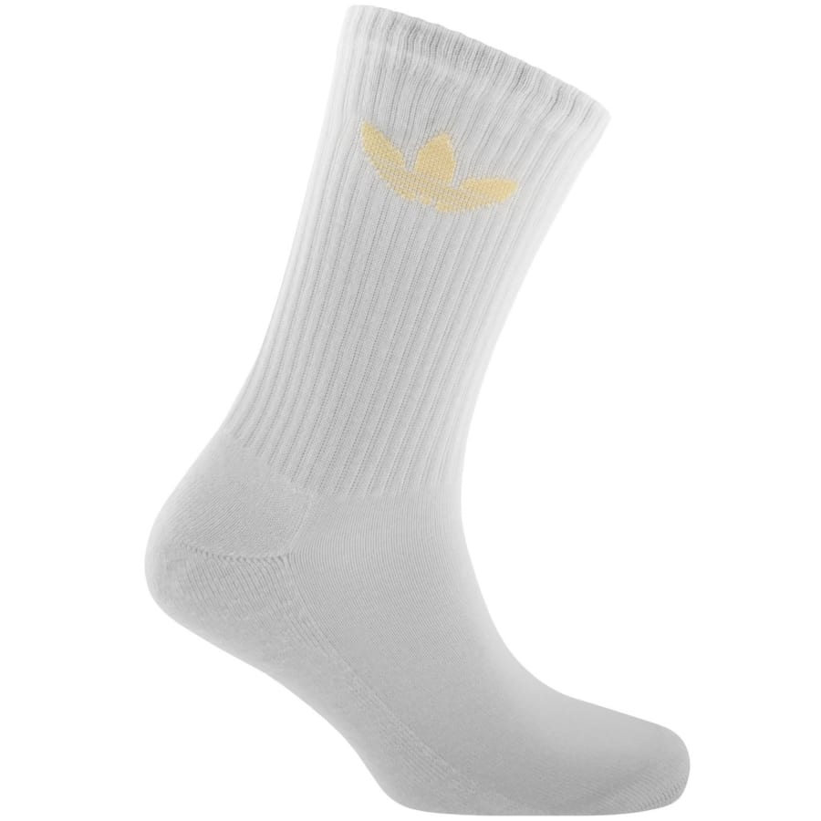 Image number 5 for adidas Originals 6 Pack Crew Socks White