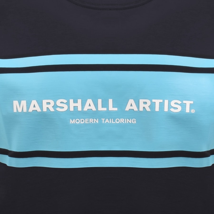 Image number 3 for Marshall Artist Brent Logo T Shirt Navy