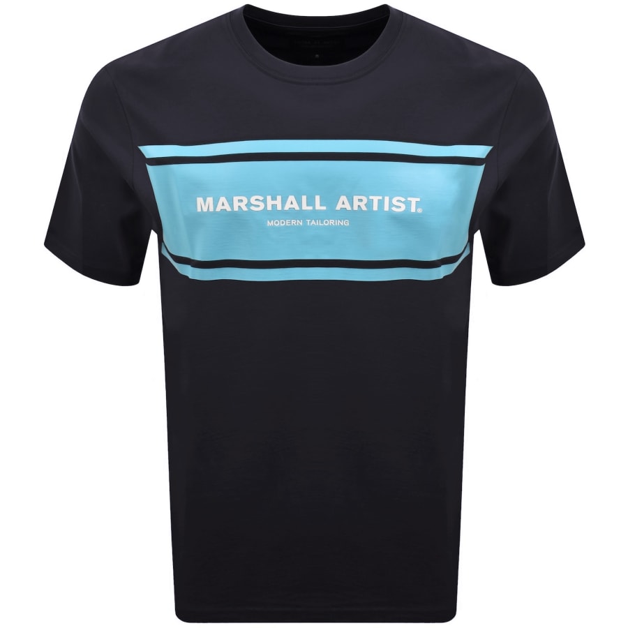 Image number 1 for Marshall Artist Brent Logo T Shirt Navy
