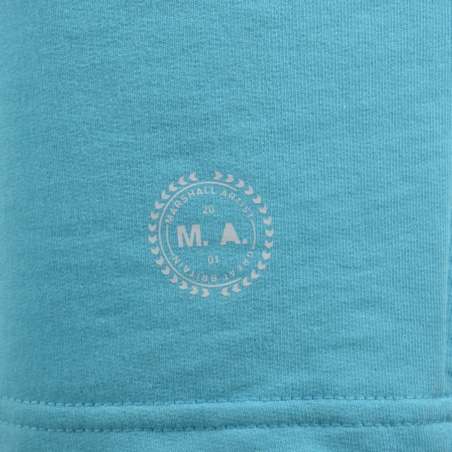 Image number 3 for Marshall Artist Delta Print Logo Shorts Blue