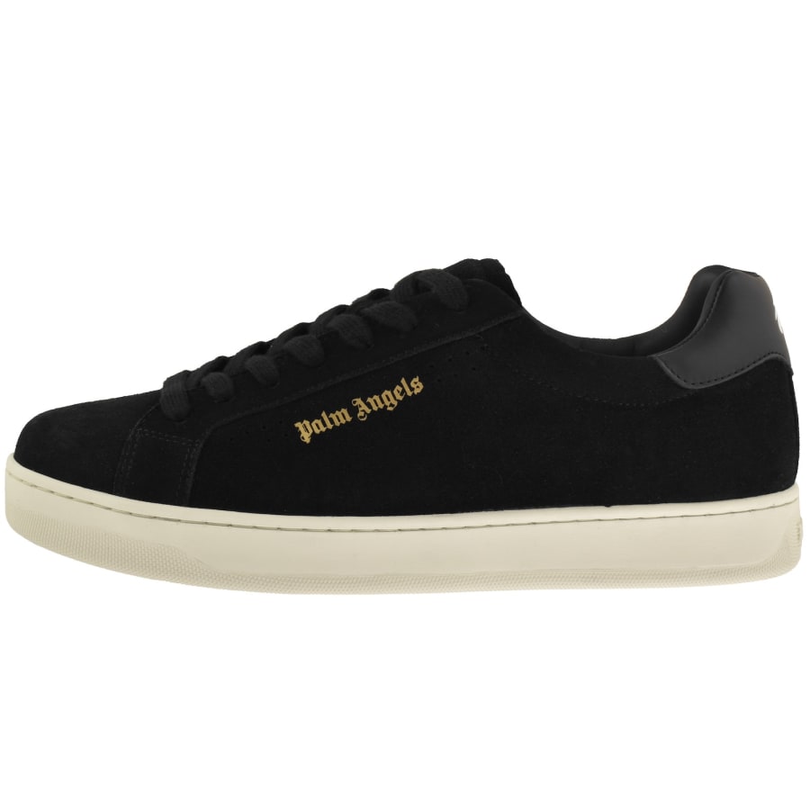 Image number 1 for Palm Angels Logo Tennis Trainers Black