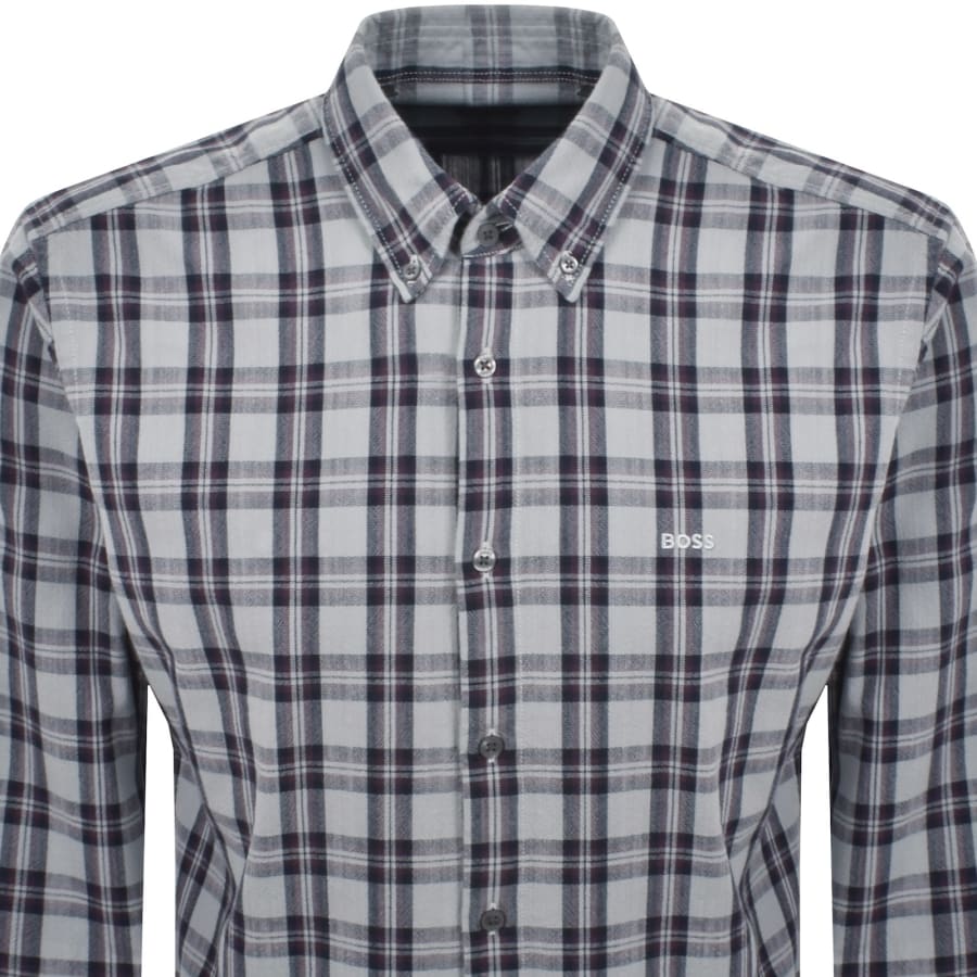 Image number 2 for BOSS Ricoplus Check Shirt Blue
