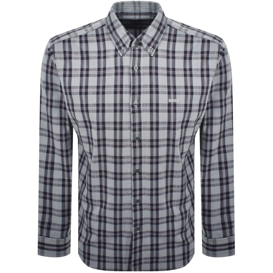 Image number 1 for BOSS Ricoplus Check Shirt Blue