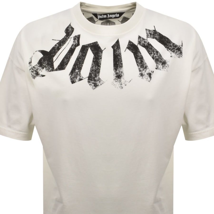 Image number 2 for Palm Angels Big Neck Logo T Shirt Off White
