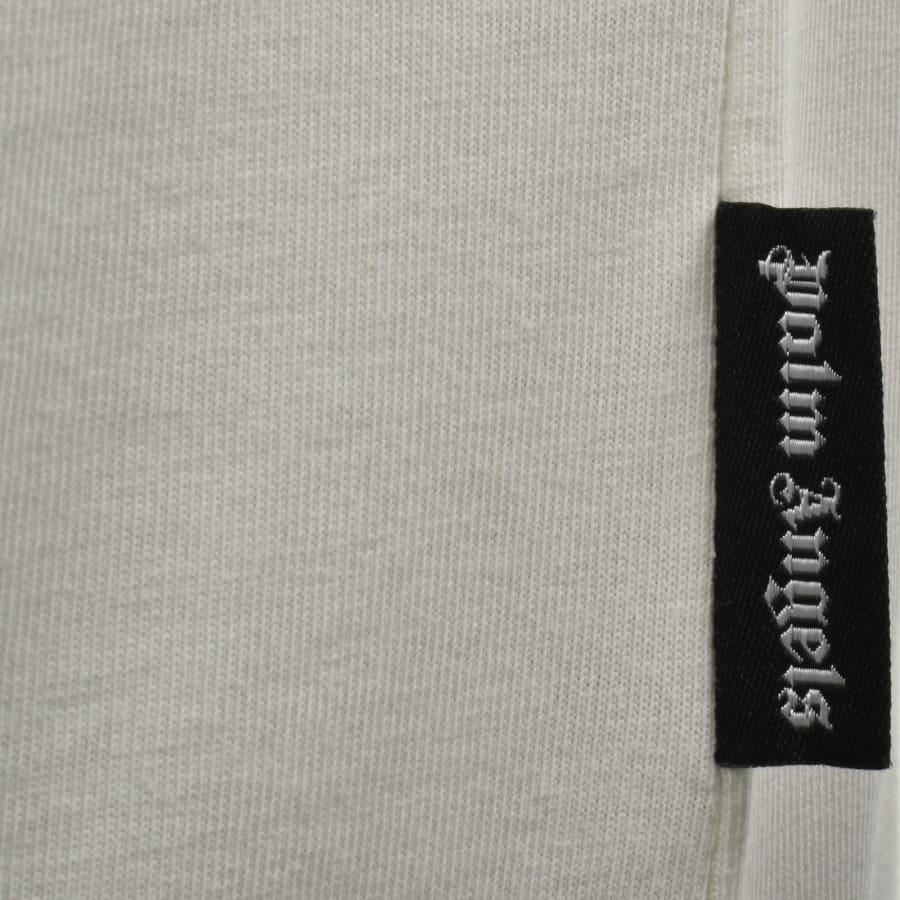 Image number 3 for Palm Angels Big Neck Logo T Shirt Off White