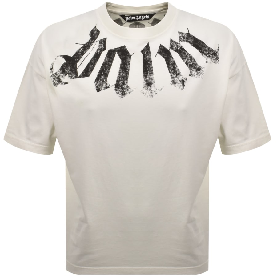 Image number 1 for Palm Angels Big Neck Logo T Shirt Off White